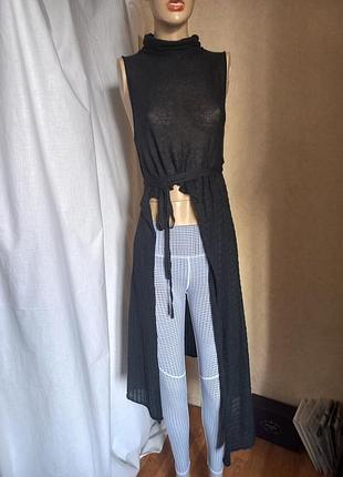 Люксовый длинный кардиган-туника sarah pacini (made in italy), альпака и шерсть, one size