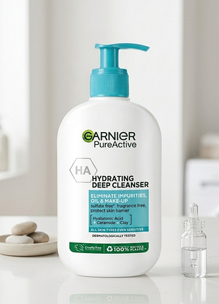 Увлажняющий гель для интенсивного очищения кожи garnier pure active hydrating deep cleanser (250 мл)