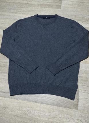 Мужской серый однотонный свитер v by very , размер l-xl .