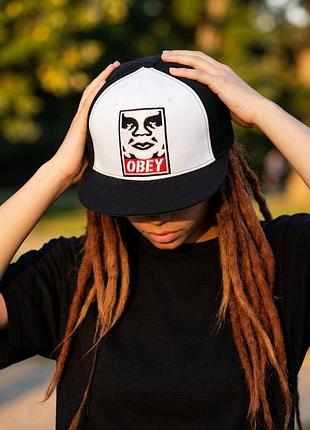 Фірмова кепка бейсболка obey black and white andre giant