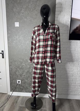 Байкова піжама в клітинку  primark, xxxl 54-56р