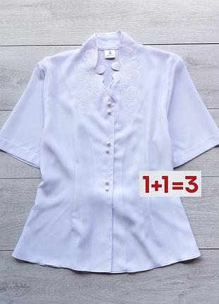 1+1=3 🎁 винтажная белая рубашка блуза
