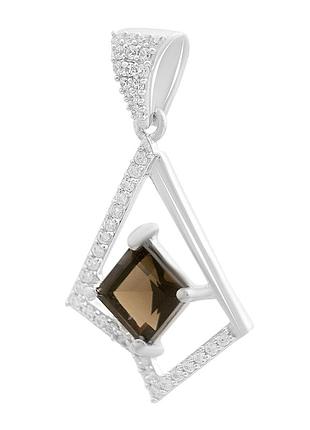 Срібна підвіска proba з раухтопазом (димчастим кварцем) 1.526ct (2204398)