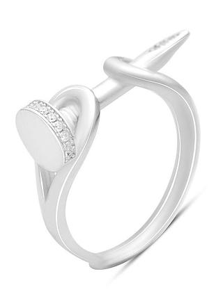 Серебряное кольцо proba с фианитами, вес изделия 3,73 гр (2206378) 17.5 размер