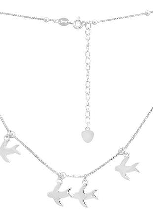 Серебряное колье proba с без камней, вес изделия 5,06 гр (2183983) 450500 размер