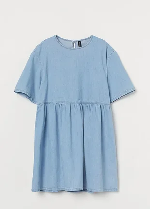 Блакитна  сукня h&m однотонна
