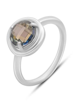 Срібне кільце proba з містик топазом 3.5ct, вага виробу 3,58 г (2174561) 18 розмір