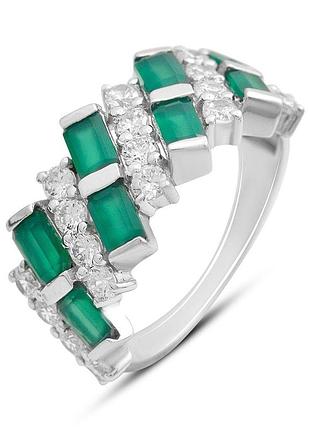 Серебряное кольцо proba с натуральным агатом 4.767ct, вес изделия 4,84 гр (2208082) 17.5 размер
