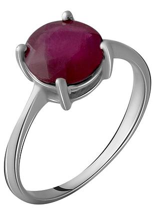 Серебряное кольцо proba с натуральным рубином 3.113ct, вес изделия 2,3 гр (2057888) 18.5 размер