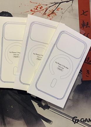 Чохол силіконовий iphone 17 pro/pro max clear case magsafe +animation