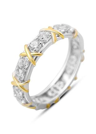 Серебряное кольцо proba с фианитами, вес изделия 3,25 гр (2176336) 18 размер