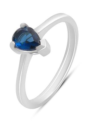 Серебряное кольцо proba с сапфиром nano 0.517ct, вес изделия 2,03 гр (2195108) 17.5 размер