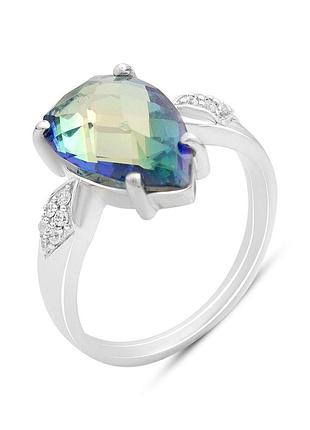 Срібне кільце proba з містик топазом 3.492ct, вага виробу 3,6 г (2203773) 18.5 розмір