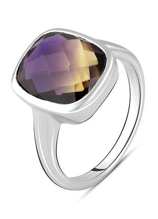 Серебряное кольцо proba с аметрином nano, вес изделия 3,78 гр (2088721) 19 размер