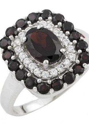 Серебряное кольцо proba с натуральным гранатом 2.106ct, вес изделия 3,97 гр (0477565) 18.5 размер