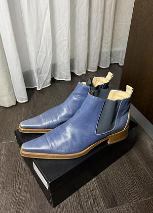 Шкіряні ботильйони-челсі andrea rivalta milano, 38 розмір, італія