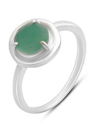 Серебряное кольцо proba с натуральным изумрудом 1.575ct, вес изделия 3,23 гр (2172529) 18 размер