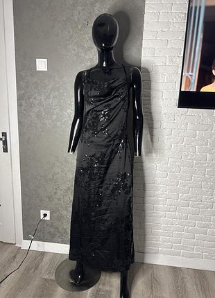 Вечірня сукня декорована паєтками boohoo, l 48р
