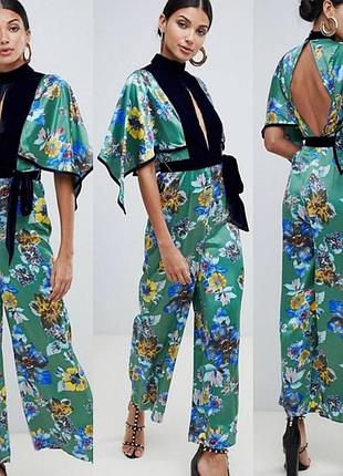 Розкішний комбінезон-кімоно від asos з відкритою спиною