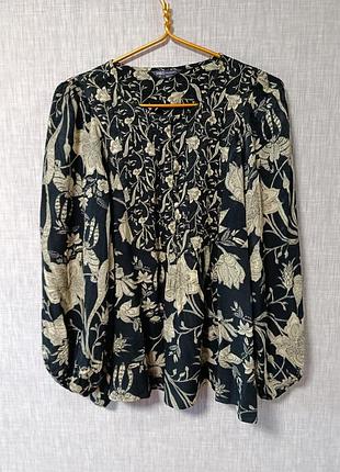 Легкая вискозная блуза / блузон в стиле бохо m&s collection (размер 20 / xl-2xl)