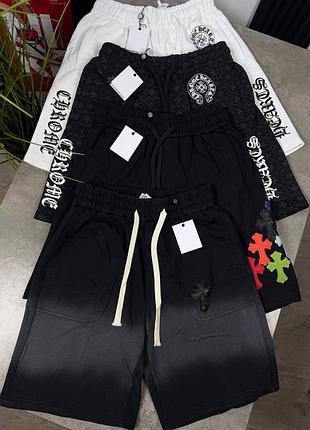 Шорти chrome hearts   ↪️чиста трьох нитка,принт та нашивка виконані ідеально, на довгі роки  ↪️розмір s,m,l,xl