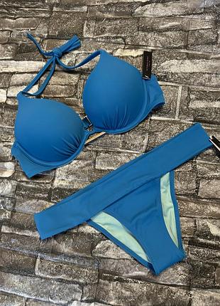 Новий купальник victoria's secret bombshell подвійний пуш ап бюстгальтер 34b 75б плавки s