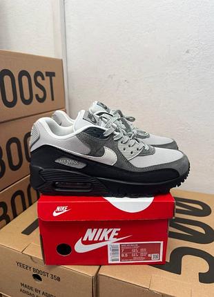Nike air max 90 grey white/найк эйр макс 90 серые с белым 36 37 38 39 40