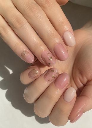 Накладні нігті blush gold glow