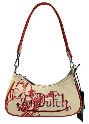 Нова бежева сумка через плече von dutch x true religion