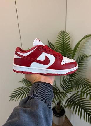 Nike sb dunk low next nature gym red white/найк сб данк лоу некст красные с белым 36 37 38 39 40 41 42 43 44 45