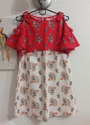 Платье/сарафан zara kids из льна и хлопка (размер 13-14 лет / 164 см)