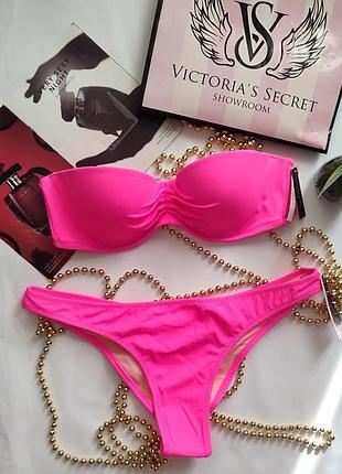 Victoria's secret 34b 75b 36b 80b s m 36 38 яскравий купальник бандо бразильянки ітси