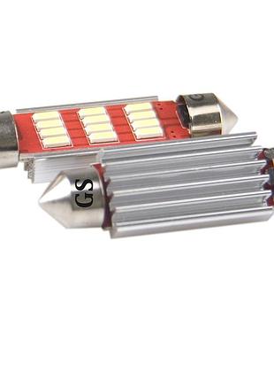 Автолампа gs fs-4014-12smd 12v 39mm canbus driver white