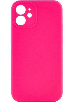Чехол silk full camera protective (aa) no logo для apple iphone 12 (6.1") розовый / barbie pink