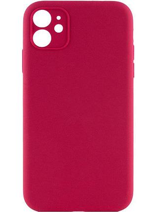 Чехол silk full camera protective (aa) no logo для apple iphone 12 (6.1") красный / rose red