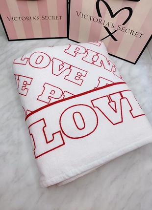 Рушник love pink terry. victoria's secret. оригінал 🇺🇸