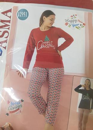 Теплая женская пижама на байке турция s l xl 2xl 42 44 46 48 50 52 54 52