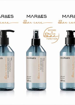 Набір для захисту волосся та тіла від сонця kaaral maraes sun care шампунь 2 в 1 250 мл, маска 250 мл та спрей 250 мл