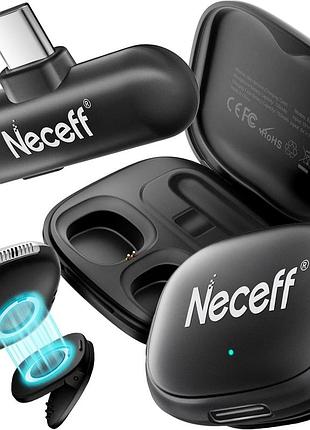 Беспроводной петличный микрофон neceff echo air 2 (usb-c) для iphone 15/16/17 и android, с ai шумоподавлением и кейсом