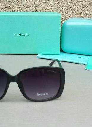 Tiffany & co очки женские солнцезащитные черные с градиентом2 фото