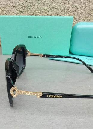 Tiffany & co очки женские солнцезащитные черные с градиентом4 фото