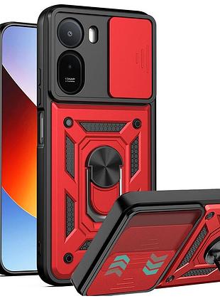 Чохол fiji camera defence для xiaomi redmi a7 pro бампер із захистом камери та підставкою red