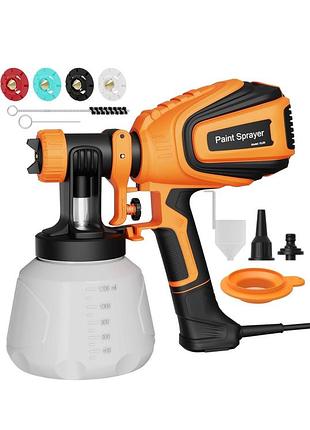 Электрический краскораспылитель hvlp paint sprayer gl68 (700 вт, бак 1200 мл, 4 сопла)