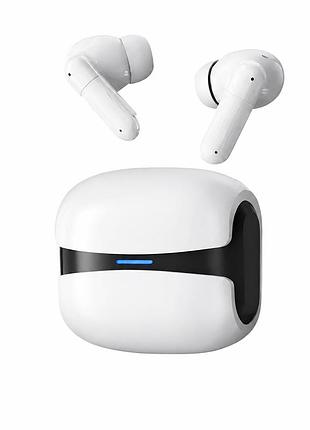 Ігрові бездротові навушники aoc tws sense 1521 bluetooth 5.4 — білі (преміум-версія)