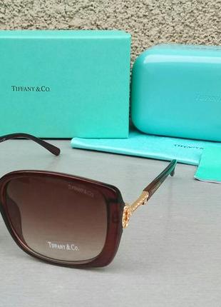 Tiffany & co жіночі сонцезахисні окуляри коричневі з градієнтом
