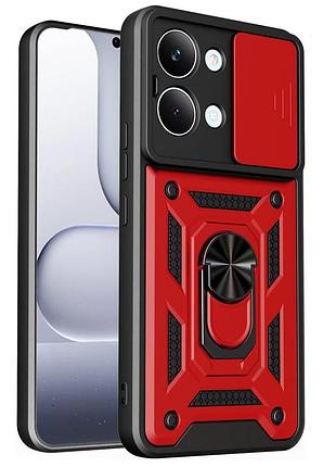 Чохол fiji camera defence для poco x8 pro max бампер із захистом камери та підставкою red