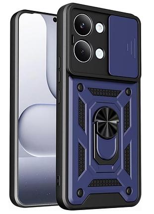 Чохол fiji camera defence для poco x8 pro max бампер із захистом камери та підставкою dark blue