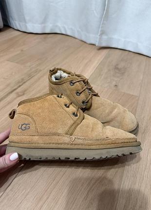 Замшеві черевики ugg neumel коричневі овчина