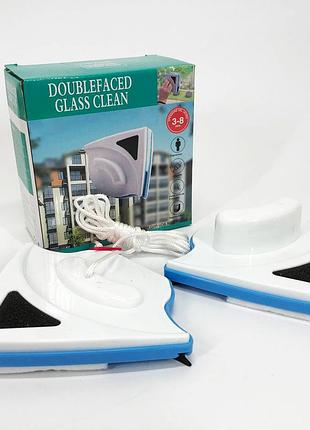 Щітка магнітна для миття скла з двох сторін doublefaced glass clean qz-84