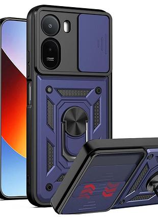 Чохол fiji camera defence для xiaomi redmi a7 pro бампер із захистом камери та підставкою dark blue